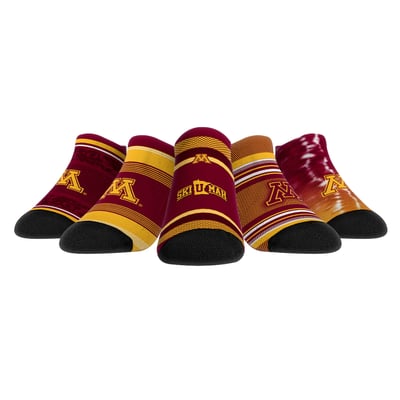  Minnesota Golden Gophers Rock Em Unisex Super Fan Five-Pack Low-Cut Socks Set - 
