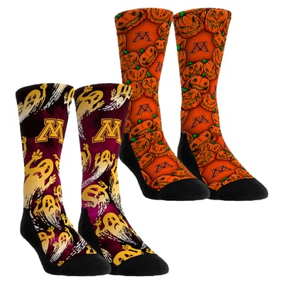 Minnesota Golden Gophers Rock Em Socks Unisex Halloween Crew Socks 2-Pack Set