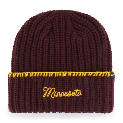  Minnesota Golden Gophers '47 Women's Blanket Stitch Cuff Knit Hat - Maroon