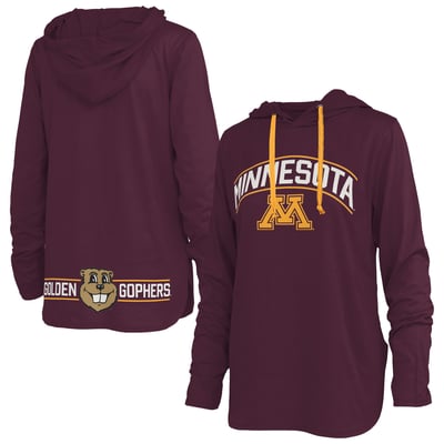 Minnesota Golden Gophers Pressbox Women's Allie Long Sleeve Hooded T-Shirt - Maroon
