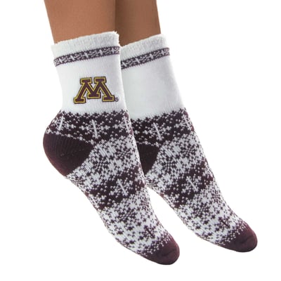 Minnesota Golden Gophers ZooZatz Women's Fuzzy Holiday Crew Socks
