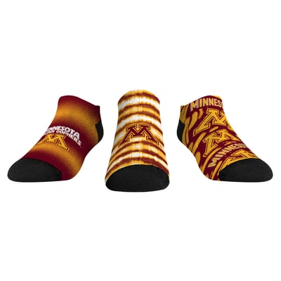  Minnesota Golden Gophers Rock Em Youth Make Some Noise Three-Pack Low-Cut Socks Set - Maroon