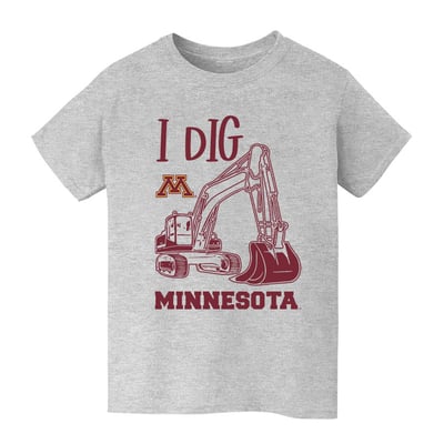 Minnesota Golden Gophers Vive La Fete Youth Excavator T-Shirt - Gray