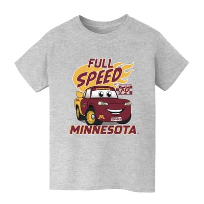  Minnesota Golden Gophers Vive La Fete Youth Full Speed T-Shirt - Gray