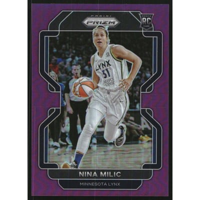 2022 Panini Prizm WNBA Prizms Purple #25 Nina Milic