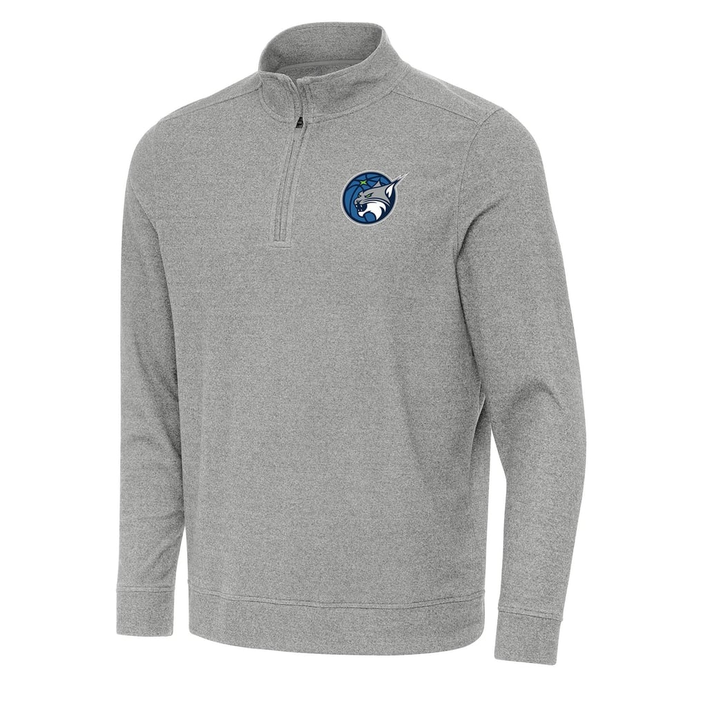 Minnesota Lynx Antigua Subtle Quarter-Zip Top - Heather Gray