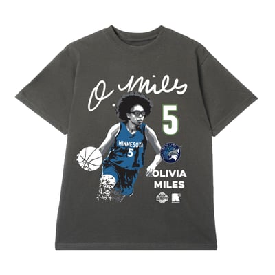 Olivia Miles Minnesota Lynx round21 Unisex Poster T-Shirt - Gray