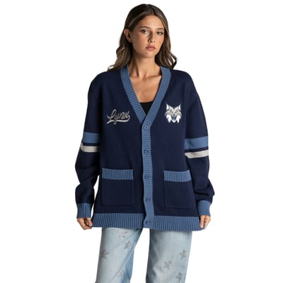  Minnesota Lynx The Wild Collective Unisex Jacquard Button-Up Cardigan - Navy