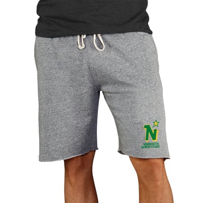 Minnesota North Stars Concepts Sport Vintage Logo Mainstream Tri-Blend Terry Shorts - Gray