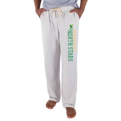 Minnesota North Stars Concepts Sport Vintage Logo Mainstream Terry Tri-Blend Pants - Oatmeal