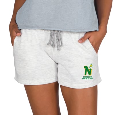  Minnesota North Stars Concepts Sport Women's Mainstream French Terry Tri-Blend Shorts - Oatmeal