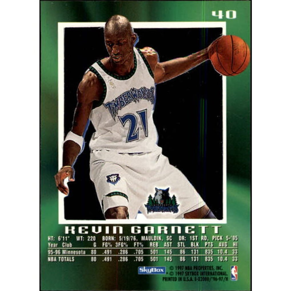 1996-97 E-X2000 #40 Kevin Garnett