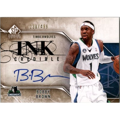 2009-10 SP Signature Edition INKcredible #IBB Bobby Brown/499
