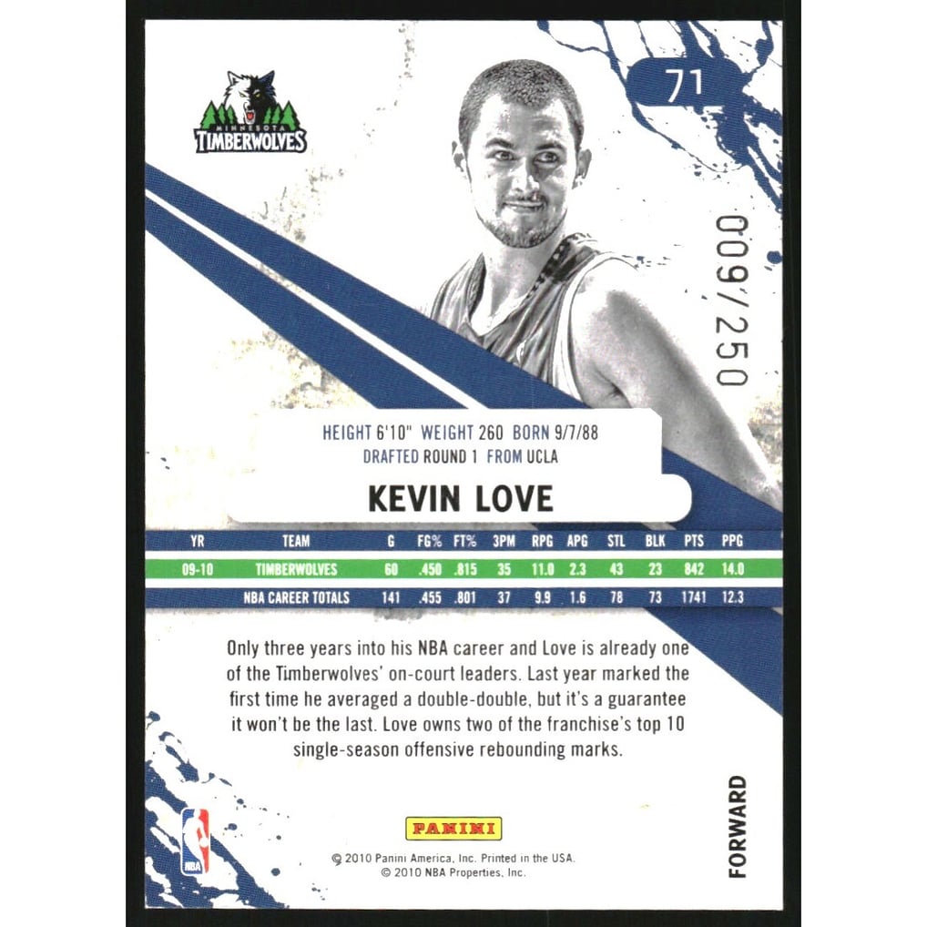 2010-11 Rookies and Stars Longevity Ruby #71 Kevin Love