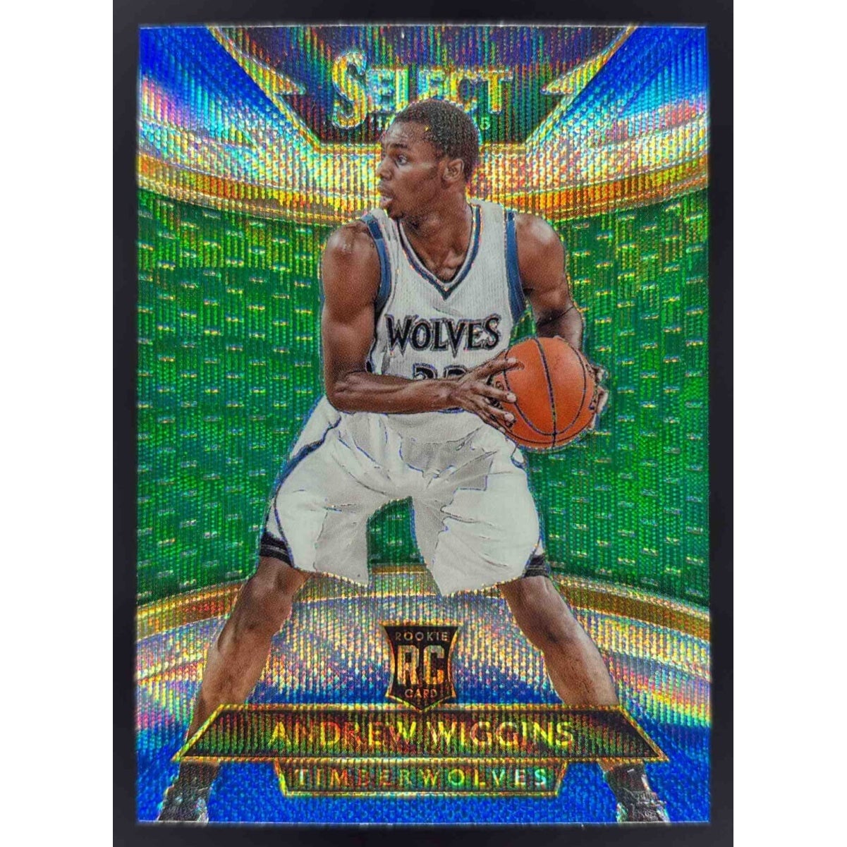 2014-15 Panini Select Prizms Blue and Silver #294 Andrew Wiggins RC