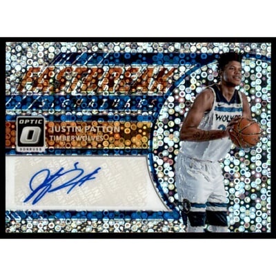 2017-18 Donruss Optic Fast Break Signatures #70 Justin Patton