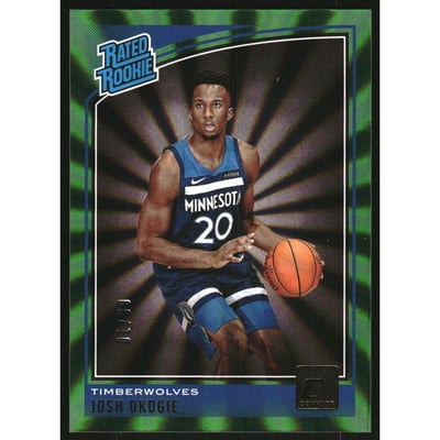 2018-19 Donruss Holo Green Laser #194 Josh Okogie RR