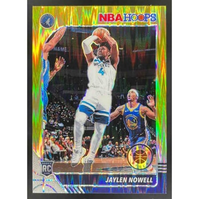 2019-20 Panini Hoops Premium Stock Prizms Gold Flash #232 Jaylen Nowell RC /10