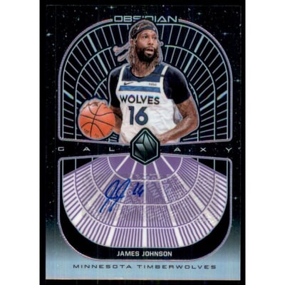 2019-20 Panini Obsidian Galaxy Autographs Electric Etch Purple #20 James Johnson/75