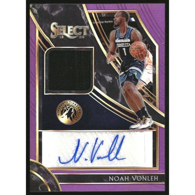 2019-20 Select Autographed Memorabilia Prizms Purple #6 Noah Vonleh