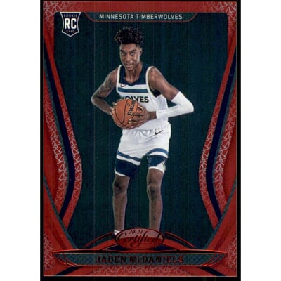 2020-21 Certified Mirror Red #173 Jaden McDaniels