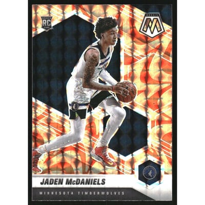 2020-21 Panini Mosaic Mosaic Reactive Orange #235 Jaden McDaniels