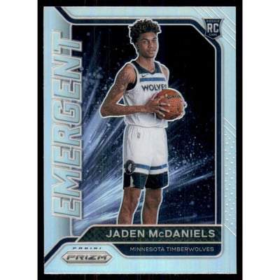 2020-21 Panini Prizm Emergent Prizms Silver #10 Jaden McDaniels