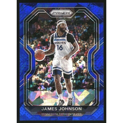 2020-21 Panini Prizm Prizms Blue Ice #247 James Johnson
