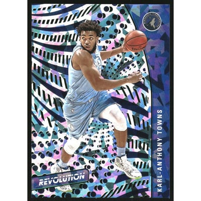 2020-21 Panini Revolution Chinese New Year Emerald #40 Karl-Anthony Towns
