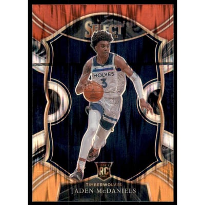 2020-21 Select Prizms Red White Orange Flash #88 Jaden McDaniels