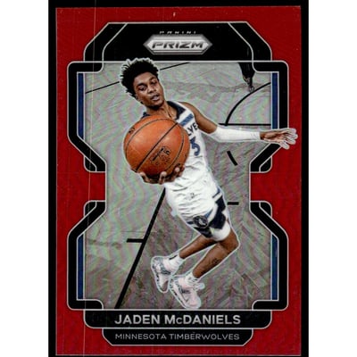 2021-22 Panini Prizm Prizms Red #12 Jaden McDaniels