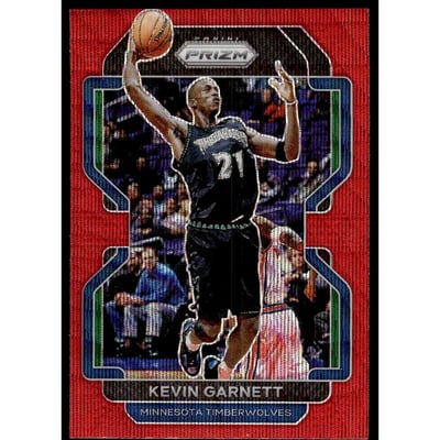 2021-22 Panini Prizm Prizms Ruby Wave #256 Kevin Garnett