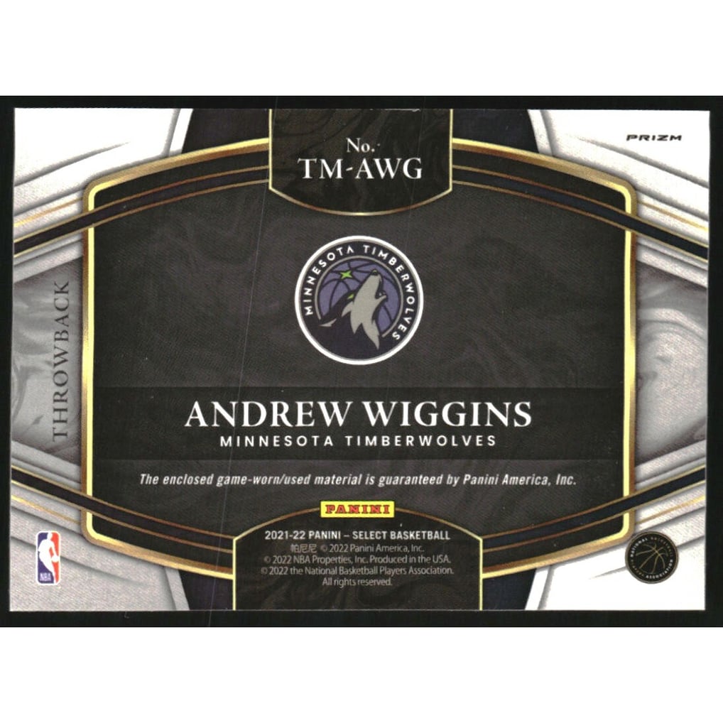2021-22 Select Throwback Memorabilia #4 Andrew Wiggins