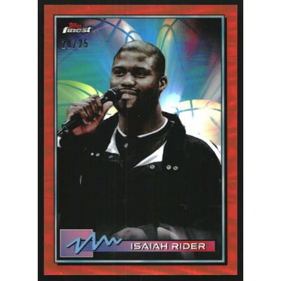2021 Finest Orange Refractors #26 Isaiah Rider