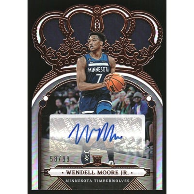 2022-23 Crown Royale Rookie Crown Autographs #19 Wendell Moore Jr.
