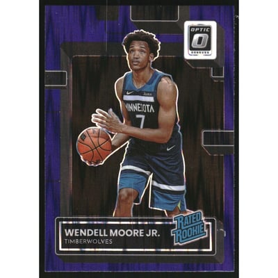 2022-23 Donruss Optic Purple Shock #201 Wendell Moore Jr. RR