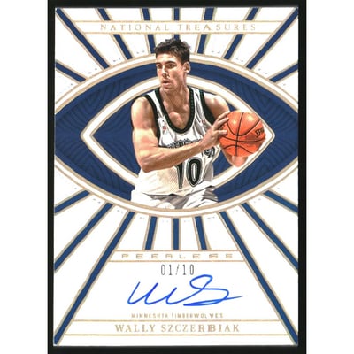 2022-23 Panini National Treasures Peerless Signatures Gold #31 Wally Szczerbiak