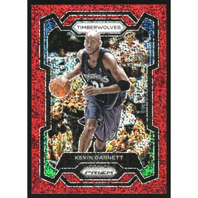 2023-24 Panini Prizm Prizms Red Sparkle #183 Kevin Garnett