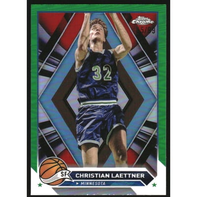 2023-24 Topps Chrome Green Refractors #36 Christian Laettner