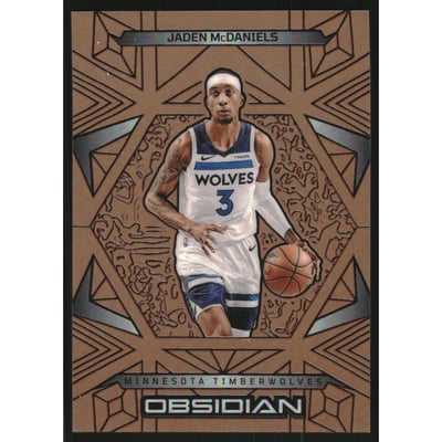 2024-25 Panini Obsidian Electric Etch Bronze Flood #49 Jaden McDaniels