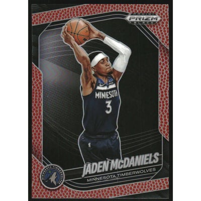 2024-25 Panini Prizm Black Prizms Basketball #223 Jaden McDaniels
