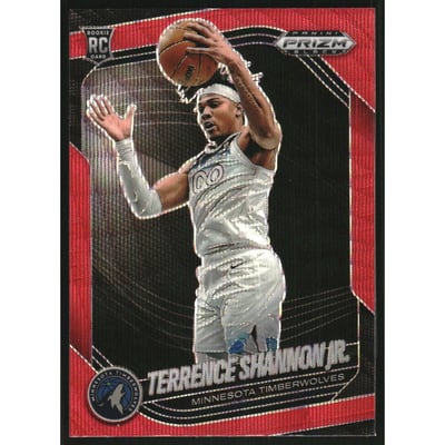 2024-25 Panini Prizm Black Prizms Ruby Wave #37 Terrence Shannon Jr.