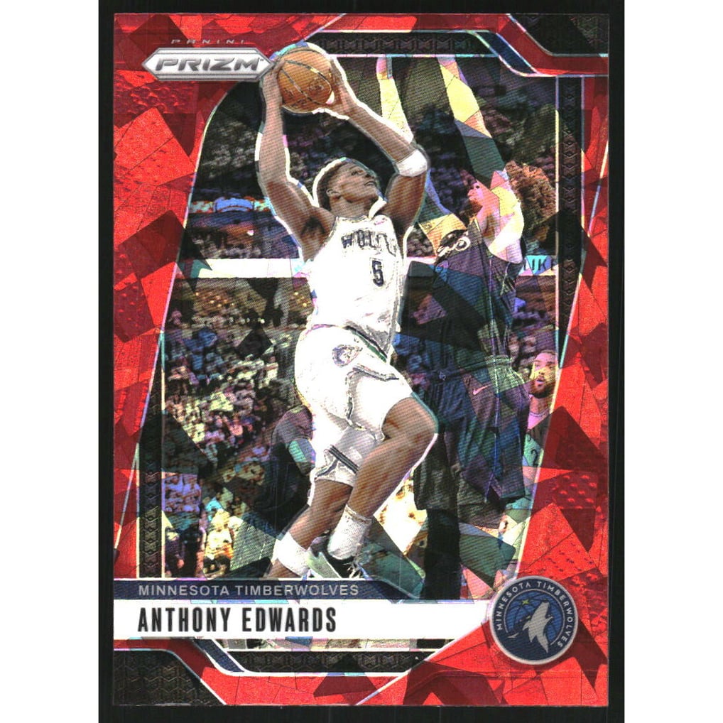2024-25 Panini Prizm Prizms Red Ice #100 Anthony Edwards