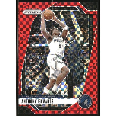 2024-25 Panini Prizm Prizms Red Power #100 Anthony Edwards