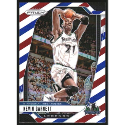 2024-25 Panini Prizm Prizms Red White and Blue #283 Kevin Garnett
