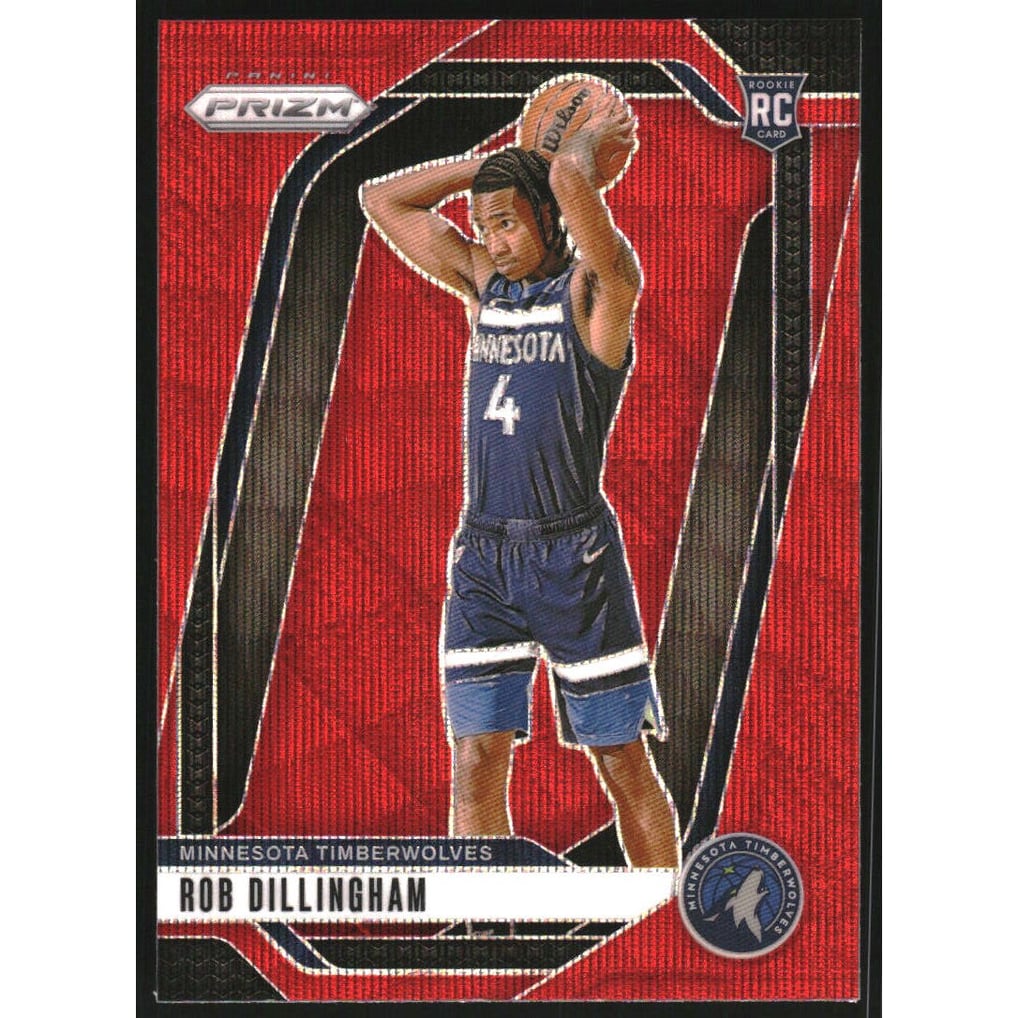2024-25 Panini Prizm Prizms Ruby Wave #250 Rob Dillingham