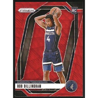 2024-25 Panini Prizm Prizms Ruby Wave #250 Rob Dillingham