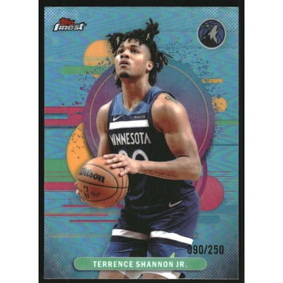 2025-26 Finest Sky Blue Refractors #159 Terrence Shannon Jr. U