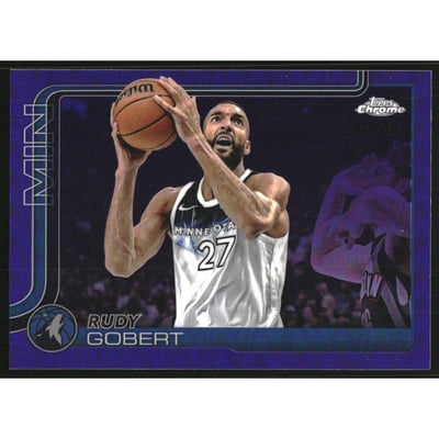 2025-26 Topps Chrome Purple Refractors #165 Rudy Gobert