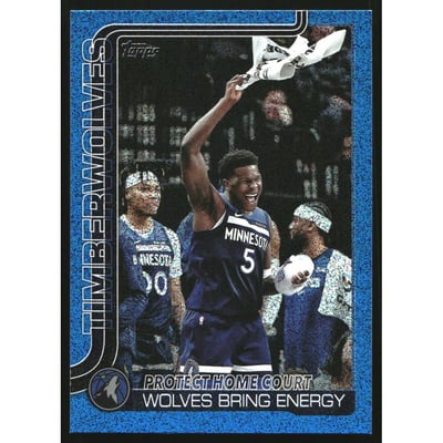 2025-26 Topps Sandglitter Blue #287 Protect Home Court/Terrence Shannon Jr/Anthony Edwards